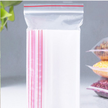 100 τμχ Διαφανείς αυτοσφραγιζόμενες τσάντες αποθήκευσης Σακούλες σφράγισης συσκευασίας Αποθήκευση μικροαντικειμένων Εργαλεία Αξεσουάρ κουζίνας Προμήθειες