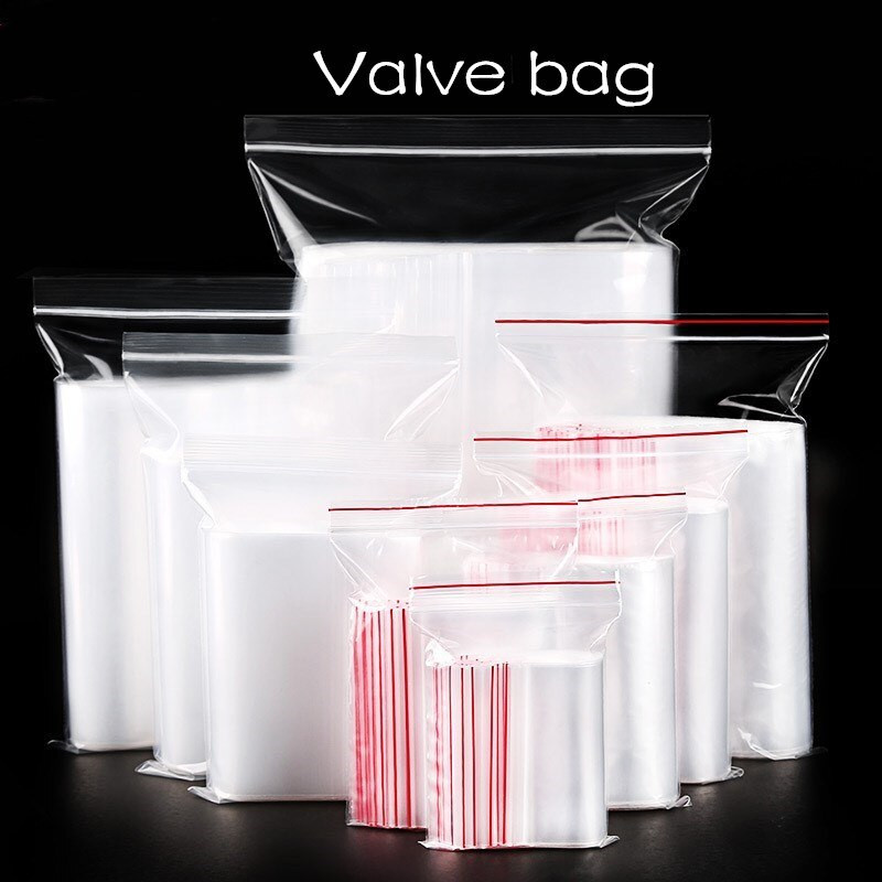 100 vnt. skaidrūs savaime užsisandarantys laikymo maišeliai Sandarinimo maišeliai pakuočių saugojimui smulkūs daiktai įrankiai virtuvės reikmenys