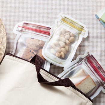 Μπουκάλι Creative Mason Διαφανής τσάντα με φερμουάρ Κουζίνα Ψυγείο Συντήρηση τροφίμων Σφραγίδα τσέπη ταξιδιού Σφραγισμένη τσάντα