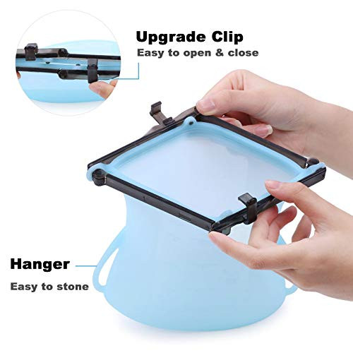 6 bucăți/lot saci portabile creative din silicon, pungi reutilizabile pentru depozitarea alimentelor, containere cu sigiliu, ustensile de bucătărie versatile de uz casnic