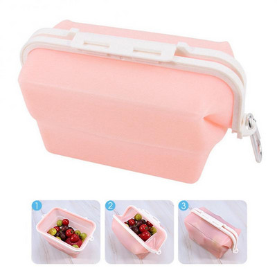 Silikoninė sulankstoma laikymo dėžutė Ištraukiama vaisių ir daržovių laikymo dėžutė silikoninė sulankstoma Bento pietų laikymo dėžutė virtuvės įtaisas