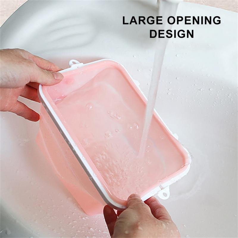 Silikoninė sulankstoma laikymo dėžutė Ištraukiama vaisių ir daržovių laikymo dėžutė silikoninė sulankstoma Bento pietų laikymo dėžutė virtuvės įtaisas