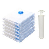 A vákuumcsomagok védenek a nedvességtől a portól Vákuumos kompressziós nagy tárolótáskák kézi szivattyús vákuumtömítő zsákokkal