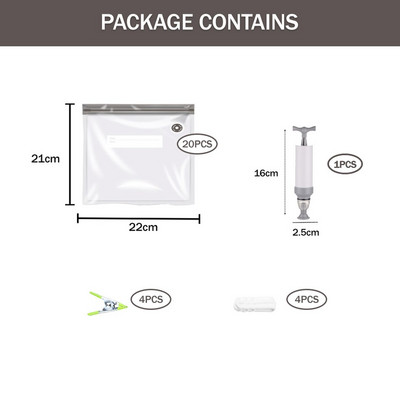 10/15/20 vnt maišelių rinkiniai Daugkartinio naudojimo maisto saugojimo vakuuminiai maišeliai Šviežiai išlaikomas sandarinimo konteineris su vakuuminiu rankiniu siurbliu Virtuvės organizavimas