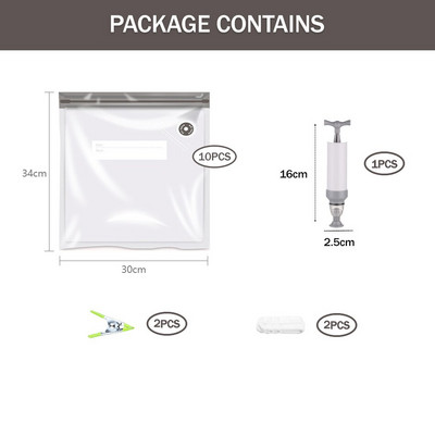 10/15/20 vnt maišelių rinkiniai Daugkartinio naudojimo maisto saugojimo vakuuminiai maišeliai Šviežiai išlaikomas sandarinimo konteineris su vakuuminiu rankiniu siurbliu Virtuvės organizavimas