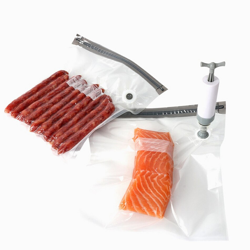 10/15/20 vnt maišelių rinkiniai Daugkartinio naudojimo maisto saugojimo vakuuminiai maišeliai Šviežiai išlaikomas sandarinimo konteineris su vakuuminiu rankiniu siurbliu Virtuvės organizavimas