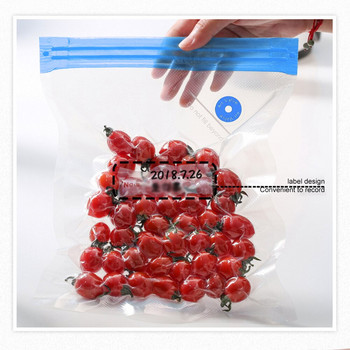 5 τμχ Κιτ σακούλες στεγανοποίησης κενού αέρος επαναχρησιμοποιήσιμες συσκευασίες τροφίμων με κλιπ σφράγισης τσάντα αντλίας χειρός Περιτύλιγμα τροφίμων για αποθήκευση φρούτων Κατάψυξη