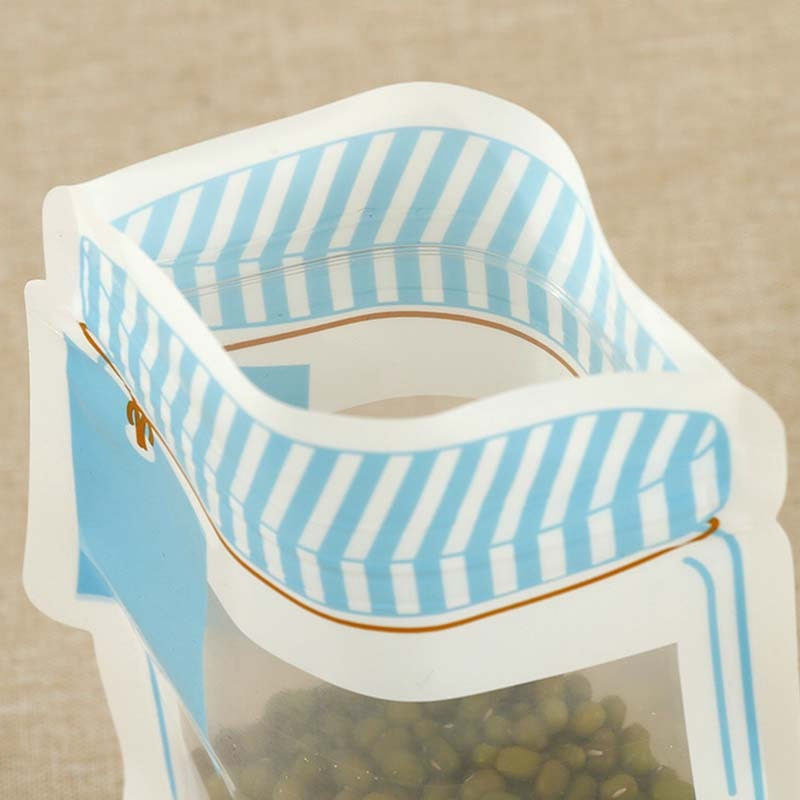 Daugkartinio naudojimo Mason Jar Butelio formos maišeliai Riešutai Saldainiai Sausainiai Krepšys Neperšlampamas Antspaudas Šviežio maisto laikymo Krepšys Užkandžiai Sumuštiniai Krepšeliai su užtrauktuku