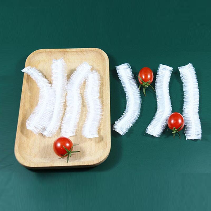 100 tk ühekordselt kasutatavad toidukatted kilekotid Elastsed kileümbrised, katted toidu säilituskotti kaussi kaussi kate Köögitarvikud