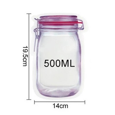 Újrafelhasználható befőttesüvegek palackok zacskók dió cukorka sütemény zacskó snack