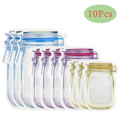 Újrafelhasználható befőttesüvegek palackok zacskók dió cukorka sütemény zacskó snack