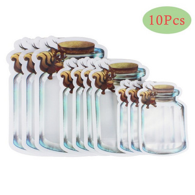 Újrafelhasználható befőttesüvegek palackok zacskók dió cukorka sütemény zacskó snack