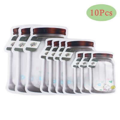 Újrafelhasználható befőttesüvegek palackok zacskók dió cukorka sütemény zacskó snack