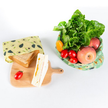 Βιολογικό επαναχρησιμοποιήσιμο υφασμάτινο κερί μέλισσας Φρέσκα κάλυμμα καπακιού τσάντας διατήρησης Stretch Food με σφράγισμα για σάντουιτς 40a