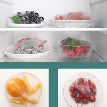 Κάλυμμα φαγητού μίας χρήσης Ανθεκτικό πλαστικό περιτύλιγμα Πλαστικό καπάκι τροφίμων με εξοικονόμηση φρούτων Μπολ Αποθήκευση Κουζίνα Περιβαλλοντικά φρέσκια τσάντα διατήρησης
