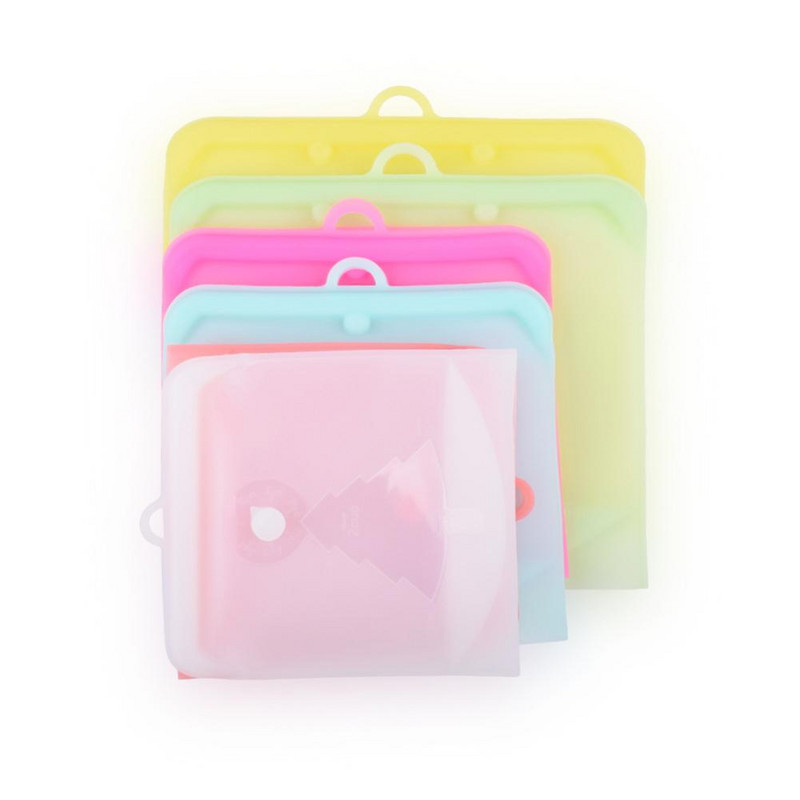 500/1000/1500ML sac reutilizabil pentru depozitarea alimentelor sac sigilat din silicon pentru recipiente pentru alimente, frigider, punga proaspata pentru fructe, legume