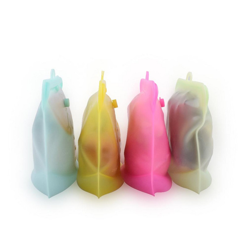 500/1000/1500ML sac reutilizabil pentru depozitarea alimentelor sac sigilat din silicon pentru recipiente pentru alimente, frigider, punga proaspata pentru fructe, legume