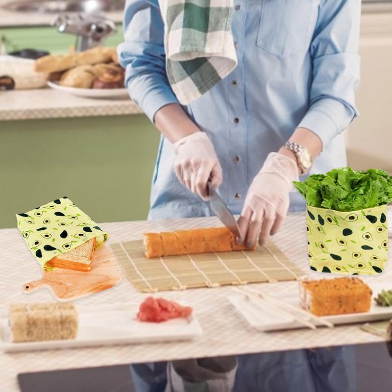 Ambalaj alimentar reutilizabil din ceară de albine, fără plastic pentru depozitarea alimentelor, ecologic, durabil, capac pentru bol, ambalaje biodegradabile cu zero deșeuri