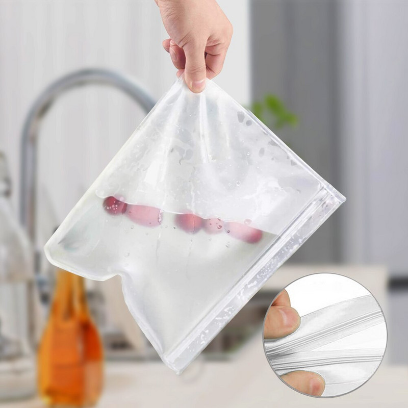 4db Új Ziplock Shut Szendvics tasak Tárolótáska Szilikon Szivárgásmentes Friss Gyümölcs Tartályok Tasak Fagyasztózsákok Csésze Újrafelhasználható Élelmiszer