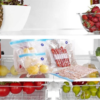 Σακούλα κενού Food Air Conpressed Bag Organizer με διαφανείς σφραγισμένες σακούλες αποθήκευσης Επαναχρησιμοποιούμενες σακούλες κατάψυξης Αποθήκευση κουζίνας