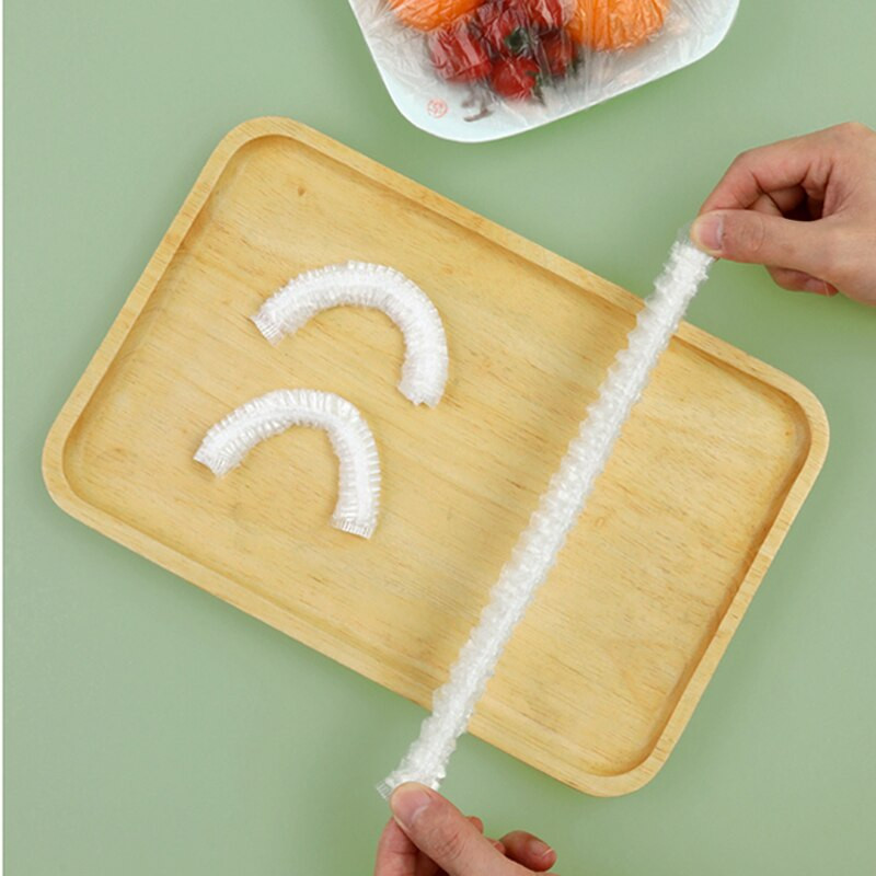 50/100 tk ühekordselt kasutatav toidukate plastikümbris Elastsed toidukaaned külmikusse Toidu puuviljade säilitamiseks köögitoidu säilituskott