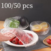 100/50 vnt vienkartinis maisto dangtelis plastikinis įvynioklis Elastingi maisto dangteliai vaisių dubenims Puodeliai Dangteliai Laikymas Virtuvė Šviežiai laikomas taupymo maišelis