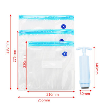Vacuum Sealer Vacuum Food Fresh Bag Επαναχρησιμοποιήσιμη Τσάντα αποθήκευσης τροφίμων Οργανωτής κουζίνας επαναχρησιμοποιούμενες σακούλες ψυγείου Εγχειρίδιο αντλία κενού