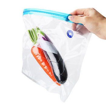 Vacuum Sealer Vacuum Food Fresh Bag Επαναχρησιμοποιήσιμη Τσάντα αποθήκευσης τροφίμων Οργανωτής κουζίνας επαναχρησιμοποιούμενες σακούλες ψυγείου Εγχειρίδιο αντλία κενού