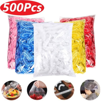 Disposable Food Cover Bags Elastic Food Film Plastic Wrap Cover Food Storage Bag Bowl Dish Covers Shower Cap Kitchen Accessories
