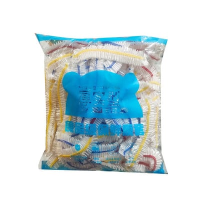 Vienkartiniai maisto uždengimo maišeliai Elastinė maistinė plėvelė plastikinė plėvelė maisto laikymo maišelis dubens indų užvalkalai dušo dangtelis Virtuvės priedai