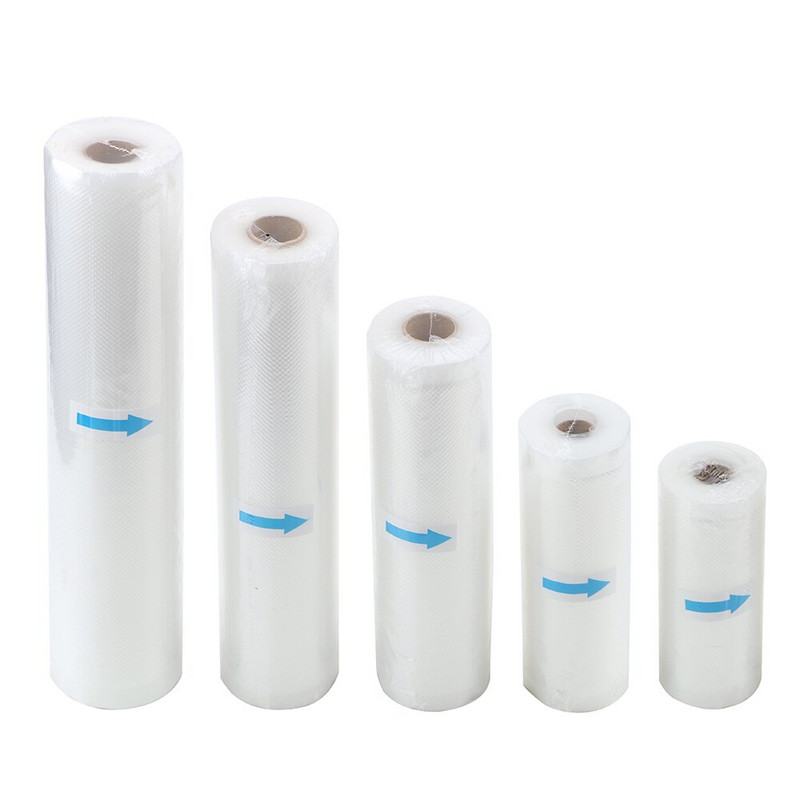 Vaakumtoidu köögiviljade liha värske kott vaakumtihendi hoiukoti jaoks 12/15/20/25/28 cm x 500 cm Rullid/partiikotid toidu vaakumkoti jaoks