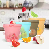 Silikoninis maisto konservavimo maišelis Šaldytuvo laikymo pienas šildymo maišelis Daugkartinis maisto maišelis Sandarus užšaldytas maisto gaminimo konservavimo maišelis