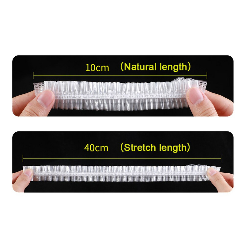 100 buc. Huse reutilizabile pentru depozitarea alimentelor, pungi pentru farfurie elastice, capace din silicon, saci de vid pentru bucatarie, sigiliu proaspat.