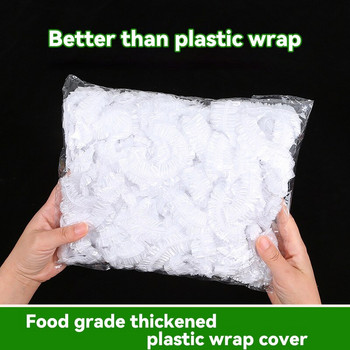 100 τμχ Κάλυμμα φαγητού μιας χρήσης Πλαστικές σακούλες Περιτύλιγμα για φρουτόπιτες Κύπελλα Καπάκια Αποθήκευση τροφίμων Fresh Keeping Αξεσουάρ κουζίνας