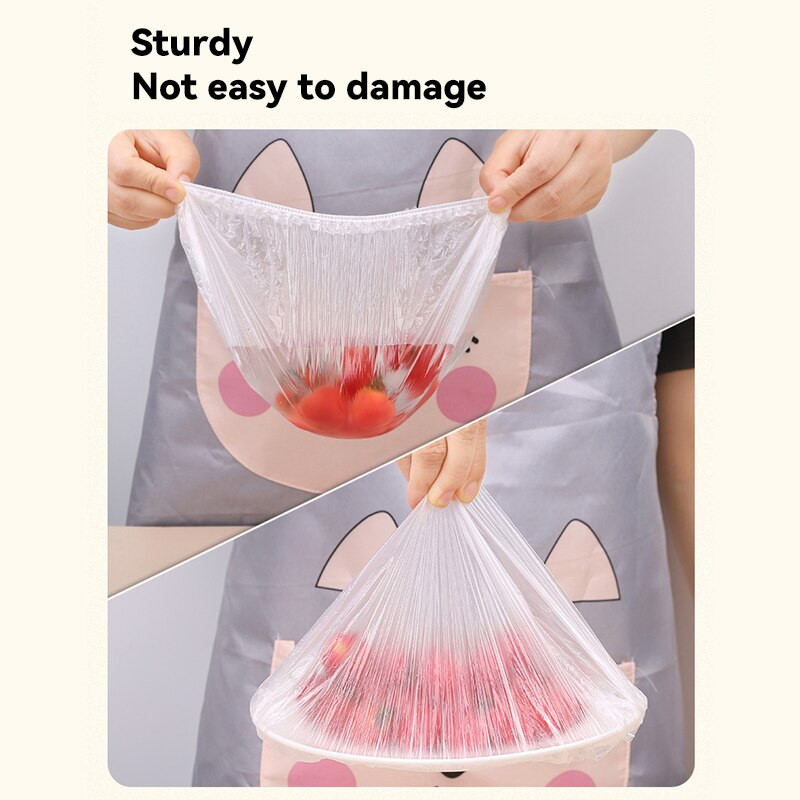 100 vnt. vienkartinis maisto dangtelis plastikinių maišelių įvyniojimas vaisių dubenėliams puodeliams dangteliai Maisto laikymas Šviežiai laikomi virtuvės priedai