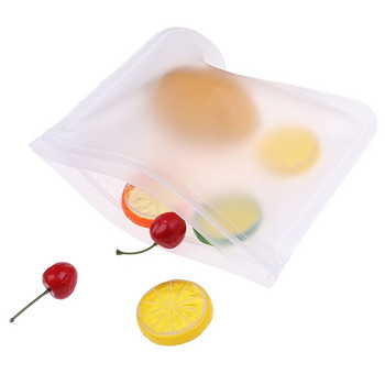 SML Επαναχρησιμοποιήσιμη τσάντα με κλείσιμο με φερμουάρ Κύπελλο φρέσκια τσάντα Τσάντα αποθήκευσης τροφίμων Δοχεία αποθήκευσης τροφίμων σιλικόνης Αδιάβροχα δοχεία