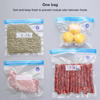 Σακούλα κενού Food Air Conpressed Bag Organizer με διαφανείς σφραγισμένες σακούλες αποθήκευσης Επαναχρησιμοποιούμενες σακούλες κατάψυξης Αποθήκευση κουζίνας
