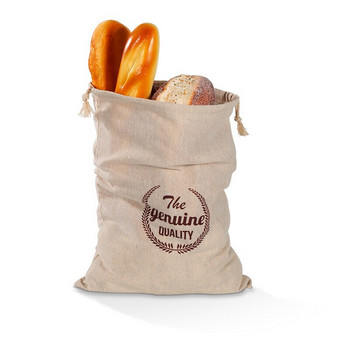 1 τεμ. επαναχρησιμοποιήσιμες τσάντες μπαγκέτας λινό ψωμί από βιολογικό βαμβάκι Τσάντα ψωμιού κουζίνας Φρούτα λαχανικά Τσάντες αποθήκευσης ρυζιού