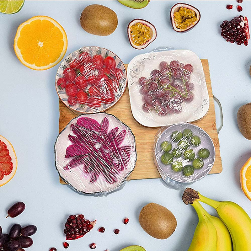 50/100 vnt šviežių laikymo maišelių Daugkartinis elastingas maisto vaisių taupymo dangtelis dubenims.