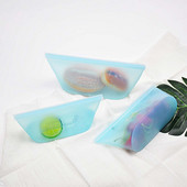 8 bucăți/set pungă cu fermoar pentru alimente din silicon, pungă reutilizabilă pentru păstrarea în stare proaspătă pentru fructe și legume.