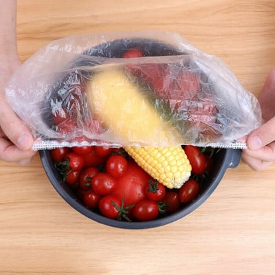 100/50 tk läbipaistev toidukate plastikust ümbris elastsed toidukaaned külmiku säilitusaine kausi kate tolmukindel
