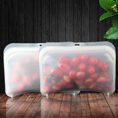 3 vnt. Daugkartinio naudojimo maisto laikymo maišelis, nepralaidus užšaldymui, šviežiai laikomas sandarus maisto maišelis