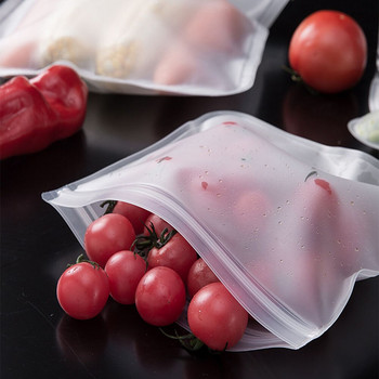Τσάντα αποθήκευσης τροφίμων σιλικόνης EVA επαναχρησιμοποιήσιμη τσάντα με φερμουάρ στεγανή στεγανή θήκη Δοχεία φρέσκια τσάντα Τσάντα αποθήκευσης τροφίμων Φρέσκα περιτύλιγμα Ziplock