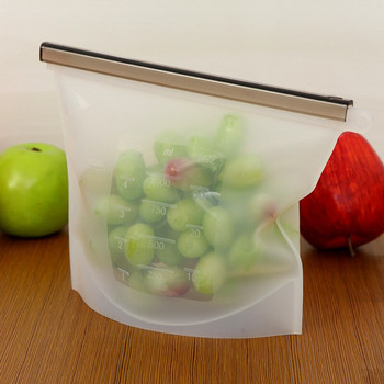 Силиконови контейнери за съхранение на храна Непропускливи контейнери Подопаковки за храни за многократна употреба Замразена чанта за съхранение Хладилник Торба за плодове Опаковка