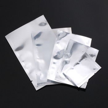 100PCS Домакински сребърни кухненски консумативи Хранителна торбичка за термозапечатване Торбички от алуминиево фолио Вакуумни торбички за съхранение