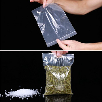 100 бр. Пластмасова самозапечатваща се торбичка Прозрачна повторно затваряща се самозапечатваща се пластмасова торбичка Чанти за съхранение на храна Подаръци Торбичка за бонбони Торбичка за бижута