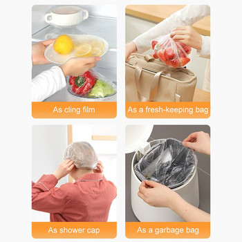 Еднократно покритие за съхранение на храна Еластични покривала за прясна храна за многократна употреба Разтегливо опаковане Купа Съд Покривало за храна Чанти за прясно съхранение Шапка за душ