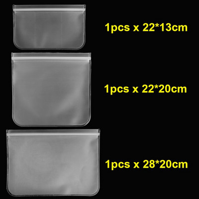 10 vnt. Silikoniniai maisto saugojimo maišeliai, sandarūs daugkartiniai šaldiklio maišeliai.