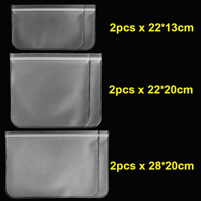 10 vnt. Silikoniniai maisto saugojimo maišeliai, sandarūs daugkartiniai šaldiklio maišeliai.