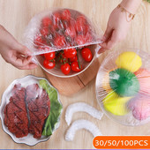 30/50/100 vnt. Daugkartinio naudojimo patvarūs maisto laikymo dangteliai Konservuojanti plėvelė dubenims Elastingi lėkščių dangteliai virtuvės maistui Šviežias sandariklis